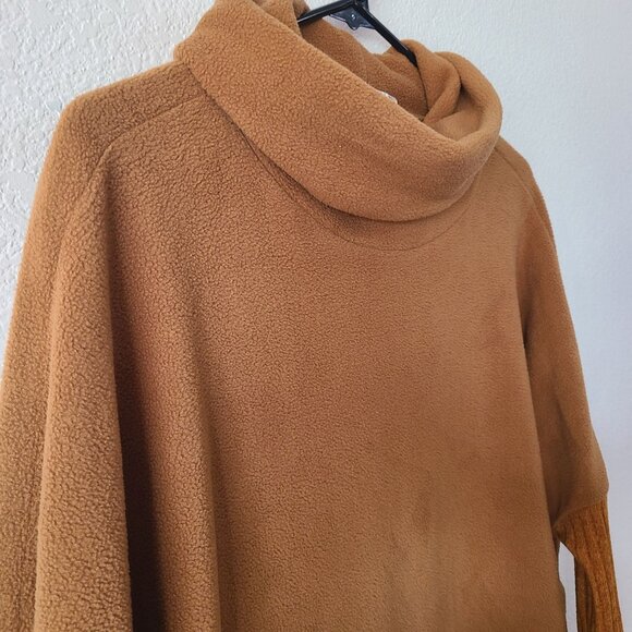 La Miel US Womens M Camel Brown Cowl Neck Sweater With Ribbed Hem & Sleeves - Picture 2 of 10